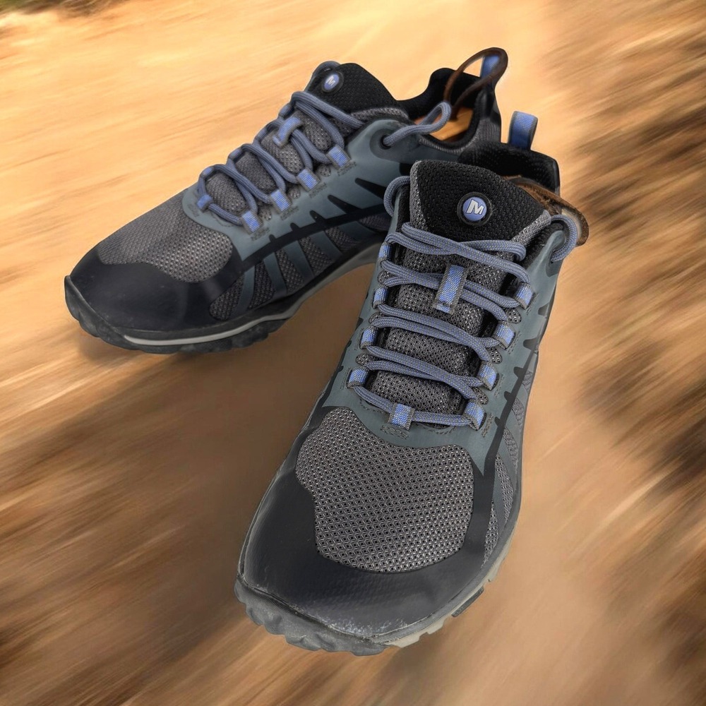 Merrell‎ Siren Edge Q2 Shoes Women 8.5 Grey Black Mesh Hiking Trail Sneakers